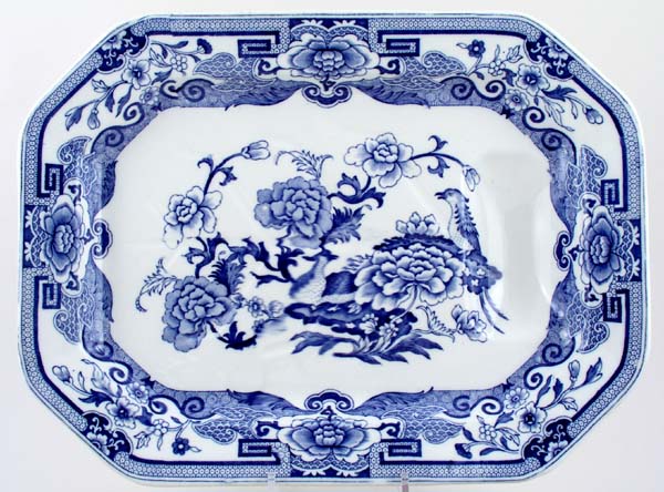 Meat Dish or Platter with Tree and Well c1900